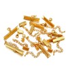 30 Pairs Band Crimp Clamp Ends with Lobster Clasp and