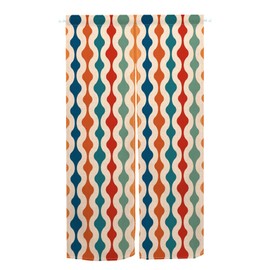 Pnylzzyxh Boho Colorful Stripes Noren Doorway Long Type Curtain Door Tapestry for Kitchen Bathroom Geometric Patterns Rainbow Art Style Home Decoration Wavy Line Shops Doorway Curtain 33.5 x 59 in