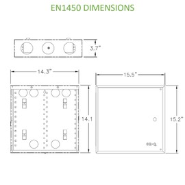 On-Q EN1450 EN, 14 inch, Glossy White