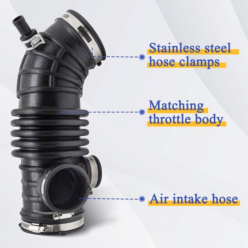 Air Cleaner Intake Hose Tube with Clamps for 2001-2003 Infiniti