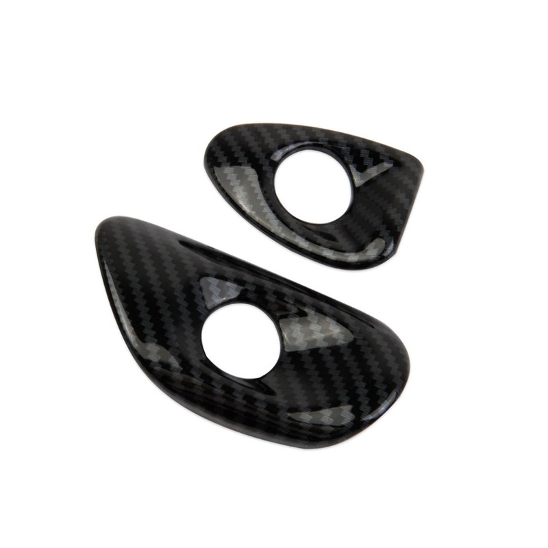 Fewshaw Carbon Fiber Style Interior Door Handle Button Trims Cover