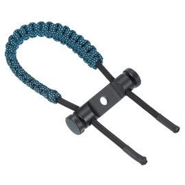 MECCANIXITY Archery Bow Wrist Sling 15.75 Inch 550 Paracord Strap Compound Bow Stabilizer & Hand Loop Carrier Bow Stabilizer for Bow Hunting Shooting Blue Leopard Print 1 Count