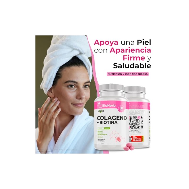 BioHerb® | Colágeno con Biotina para Cabello, Piel y Uñas