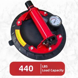 2PCS 8-Inch Suction Cup for Glass, Heavy Duty Glass Tile Industrial Vacuum Suction Cup Lifter with Metal Handle to Lift Transport Large Glass Window Windshield, Max Load 440LBS