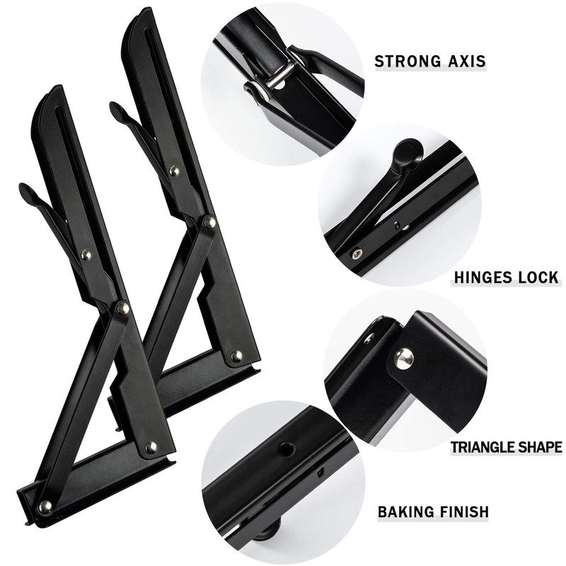 Barley Ears Shelf Bracket 2Pcs 12in Folding Shelve Brackets Heavy