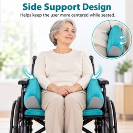 Wheelchair Anti-Side Support Pillow for Elderly Care – Padded Posture Positioning Cushion with Back & Side Support for Improved Sitting Comfort and Stability