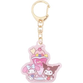 Tees Factory Sanrio Characters UV Changing Key Holder, Strawberry Parfait, Approx. H 2.0 x W 2.0 x D 0.1 inches (50 x 50 x 3 mm), SR-5546334IG