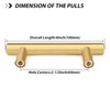 goldenwarm 25Pcs Brushed Brass Kitchen Cabinet Hardware Handle 1/2" Diameter