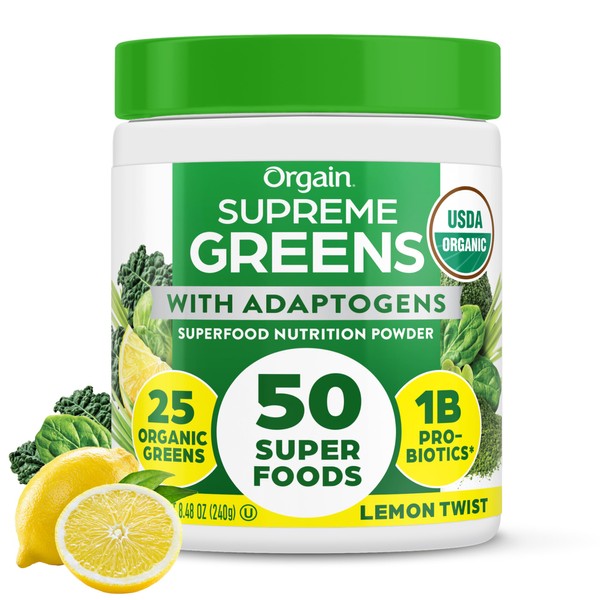 Orgain Orgain Supreme Greens Powder, 50 Superfoods, 1 Billion Probiotics,