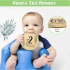 KAMHBE Milestone Babykarten 7 Stück Meilensteine Baby Cards mit 8