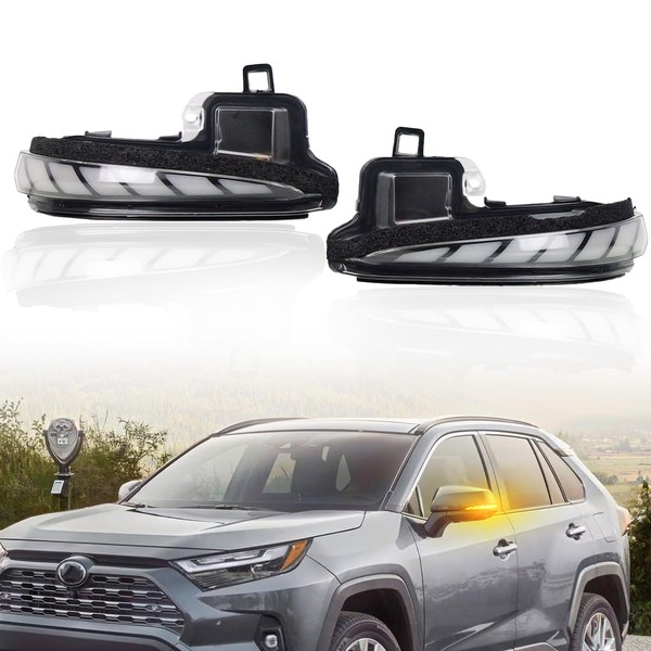 ZDEERAOTO LED Rear Side Mirror Light DRL Amber Sequential Turn