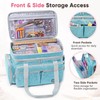 AMOIGEE Sewing Organizer Bag with 2 Clear Storage Boxes, Double