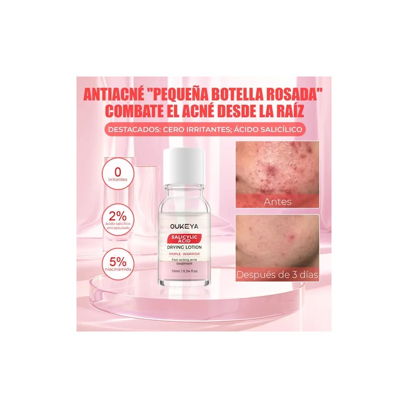 Loción Secante Antiacné Ácido Salicílico 10ml Oukeya