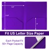 EEHZTSI 60-Pack Plastic Folders with Pockets,2-Pocket Poly Folders Holds 8-1/2"