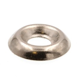 Prime-Line 9083711 Finishing Washers, Countersunk, #8, Nickel Plated Steel, 50-Pack