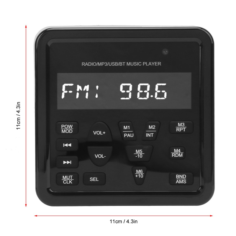 Bluetooth MP3 Player USB Radio Sound System IP66 Waterproof for