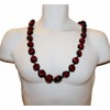 Hawaiian Kukui Nuts Leis With Sea Turtle 30" Long (Red)
