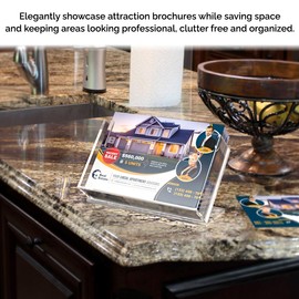 Marketing Holders Post Card Holder Holds 6" x 4" Horizontal Index Cards Clear Acrylic Countertop Advertisement Literature Showcase