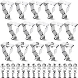 Tandefio 15 Sets Window Well Cover Clips Outside 2.36'' x 1.57'' x 0.8'' Basement Window Well Cover Hardware Kit Spring Clip Heavy Duty Egress for Basement Courtyard Exterior Window Well