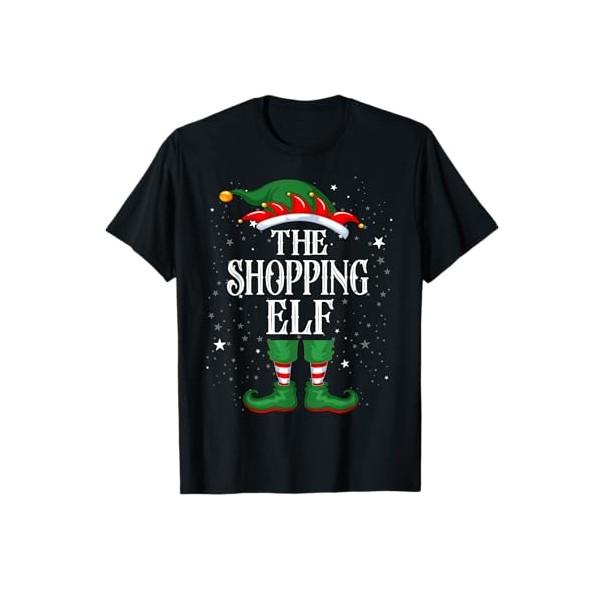 Christmas Elf Matching Family Group Funny The Shopping Elf T-Shirt