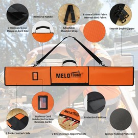 MELOTOUGH Track Saw Guide Rail Bag Padded Protection for Saw Guide Rail up to 59"(Orange)