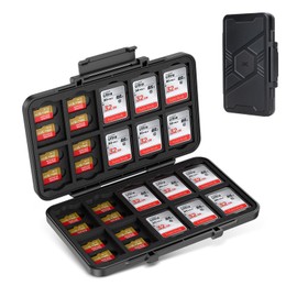 [Large Capacity] 60 Slots Memory Card Case for 20 SD and 40 TF Cards, Compact Size & Portable SD SDHC SDXC TF Micro SD Card Holder Organizer Storage Box, Anti-Shock Anti-Dust