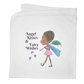 Azeeda 'Angel Kisses Fairy Wishes' Cotton Baby Blanket/Shawl (BY00044978)