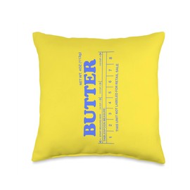 Butter Stick - Blue funny Throw Pillow