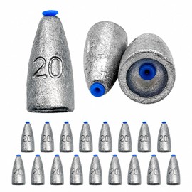 shymie Bullet Sinker Free Rig Sinker Fishing Twist Tube Texas Rig Carolina Rig Weight Lead 14g 20g 30g Set of 20 Each