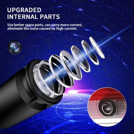 AutoQi For Mercedes W176 W177 W205 S205 W212 W213 W242 W246 W247 W166 LED Projector Entry Lighting Door Logo Laser Door Light, Pack of 2 (Star + A.M.G)