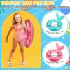 Junkin 6 Pcs Mermaid Tail Pool Floaties Inflatable Swim Float