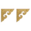 Hardware Philosophy Brass Ocean Wave Corner Plate – Set of