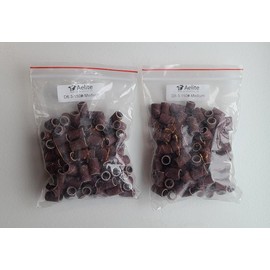 A+Elite Manicure Pedicure Nail Abrasive Sanding Bands Foot Files Sleeves D6.3mm 2x100 150# Medium