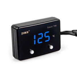 JJCOCO Exhaust Gas Temperature EGT Gauge 1000 ℃ Pyrometer Kit - LED Digital Display with EGT Sensor for Diesel Car Motorcycle ATV