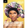 Donna Gorro Dormir Satén Sedoso Borde Elegante Ducha Mujer Grande Negro Rizado Talla Tribal