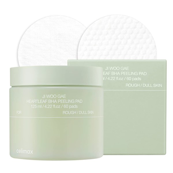 celimax Ji.Woo.Gae Heartleaf BHA Peeling Pad, Smooth but Effective Facial