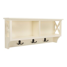 Safavieh Home Collection Freya White Hanging Storage Wall Coat Rack,