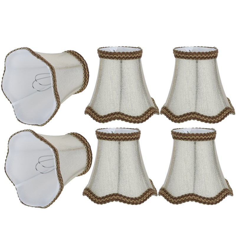 6Pcs Desktop Table Lamp Cover Fabric Lampshade Accessory for E14