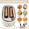 Pateyney Retro Stainless Steel Toaster - 2 Slice, Extra-Wide Slot,