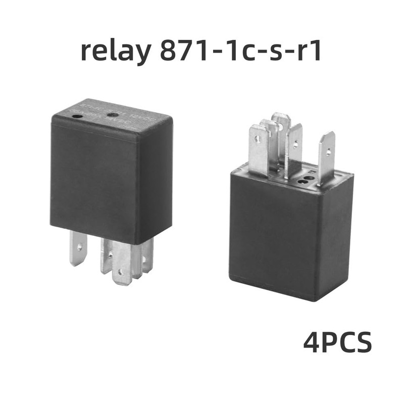 4pcs Relay 871-1C-S-R1 12VDC 5Pins 35/20A Power Relay, High-Performance Micro