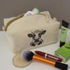 'Funny Dairy Cow' Canvas Wash Bag/Makeup Case (CS00044187)