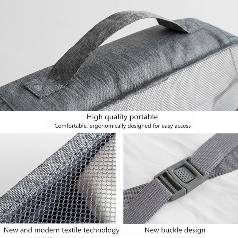 LEDON 7Pcs Packing Cubes for Travel Black, Luggage Suitcase Organizer,with
