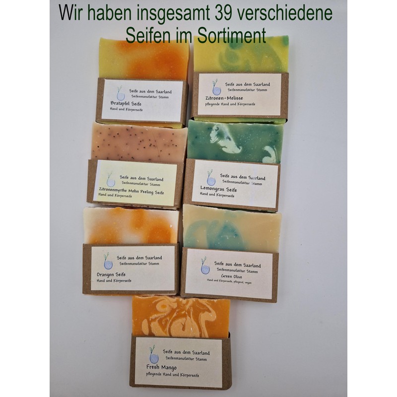 Winter Seifen, 4 er Set, Bratapfel, Mandelbisquit, Orange, Mayan Gold