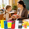 Jansun 12 Pack Teacher Appreciation Reusable Coffee Cups Plastic Tumblers