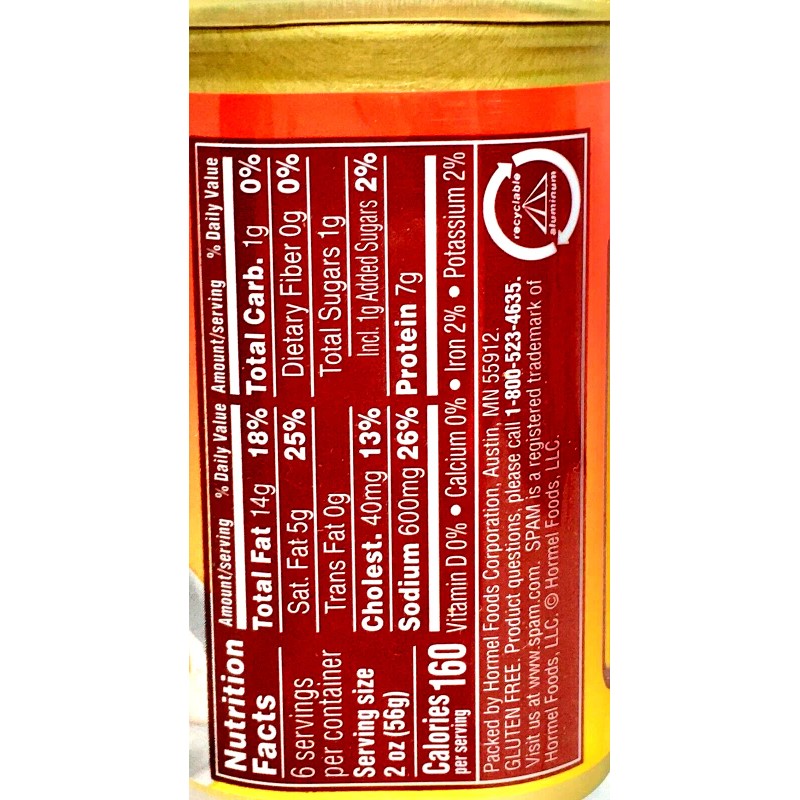 Spam Hot & Spicy Luncheon Meat 12 oz ( Pack