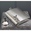English Pewter Company 6oz Stainless Steel Hip Flask with Pewter
