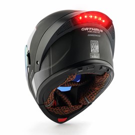 Orthrus Modular LED Full Face Motorcycle Helmet - DOT Approved Flip-Up Dual Visor Sun Shield & Bluetooth Ready for Adults Men Women - Street Bike/Motocross (Dobermann Silver, M)