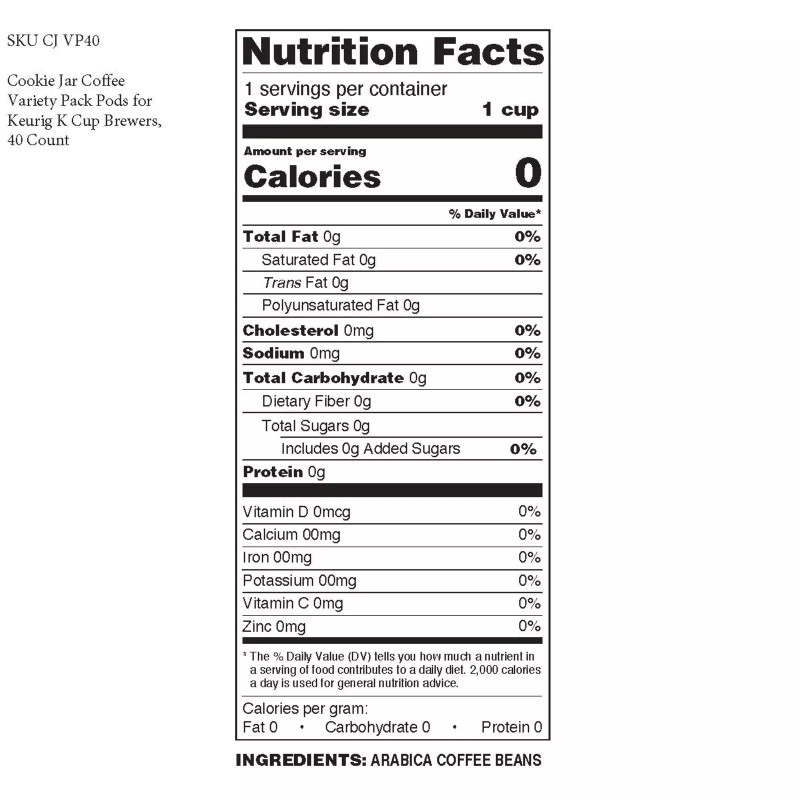Cookie Jar Coffee Variety Pack Pods,Compatibl