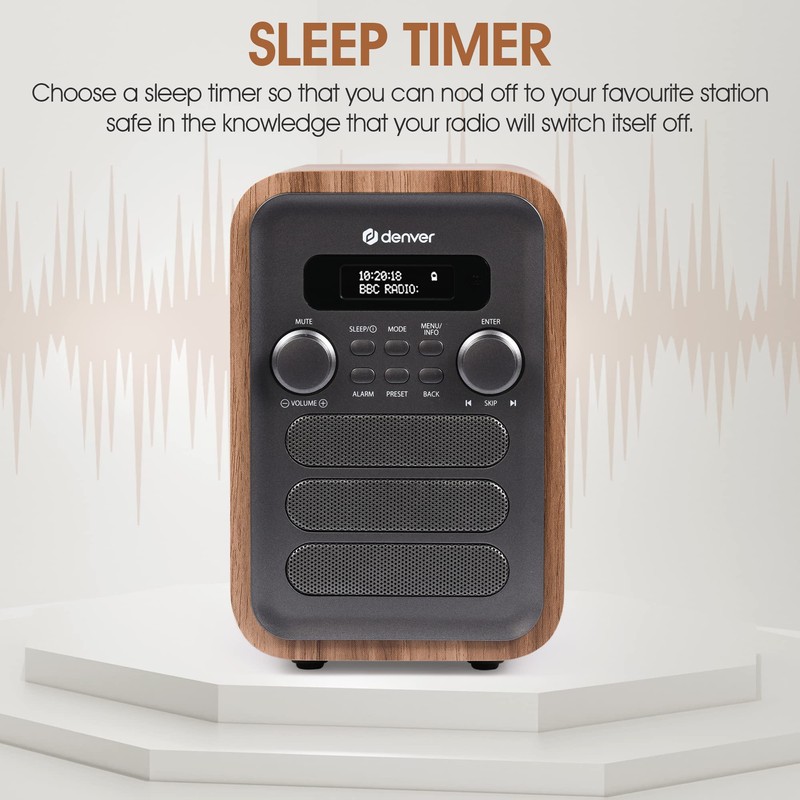 Denver DAB-48 Bluetooth DAB Radio With Remote Control - DAB/DAB+