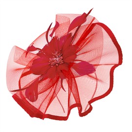 Zando 2025 Kentucky Fascinators Derby Red Hats For Women Girls Headpiece 20s 50s Flower Feather Fascinators Vintage Tea Party Hats For Womens Headwear Cocktail Wedding Church Derby Hat One Size